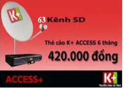 Thẻ cào gia hạn K+ gói kênh viaccess 