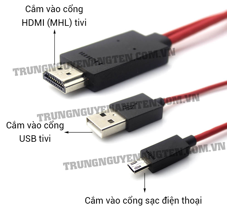 dây từ điện thoại qua tivi