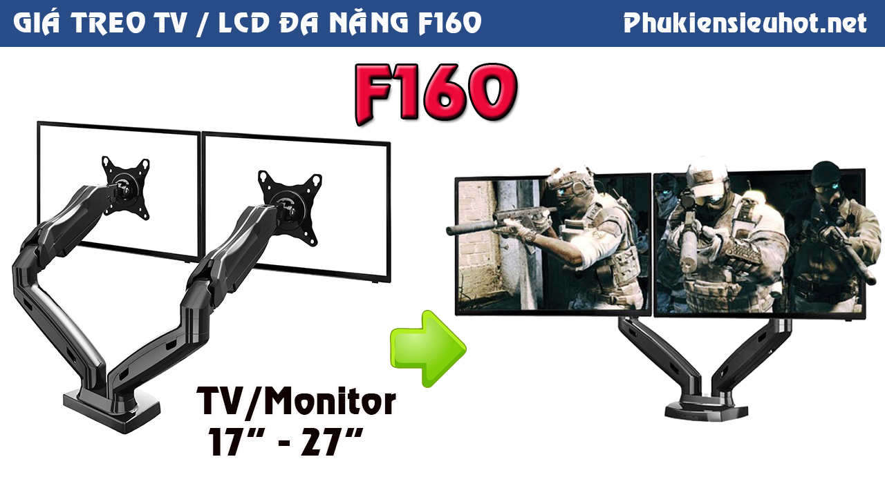 khung treo tivi đa năng gắn bàn F160 TV / LCD Desktop 17
